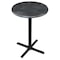 Holland Bar Stool Co 30" Tall In/Outdoor All-Season Table, 36" dia. Black Steel Top OD211-3030BWOD36RBlkStl - alternate 1